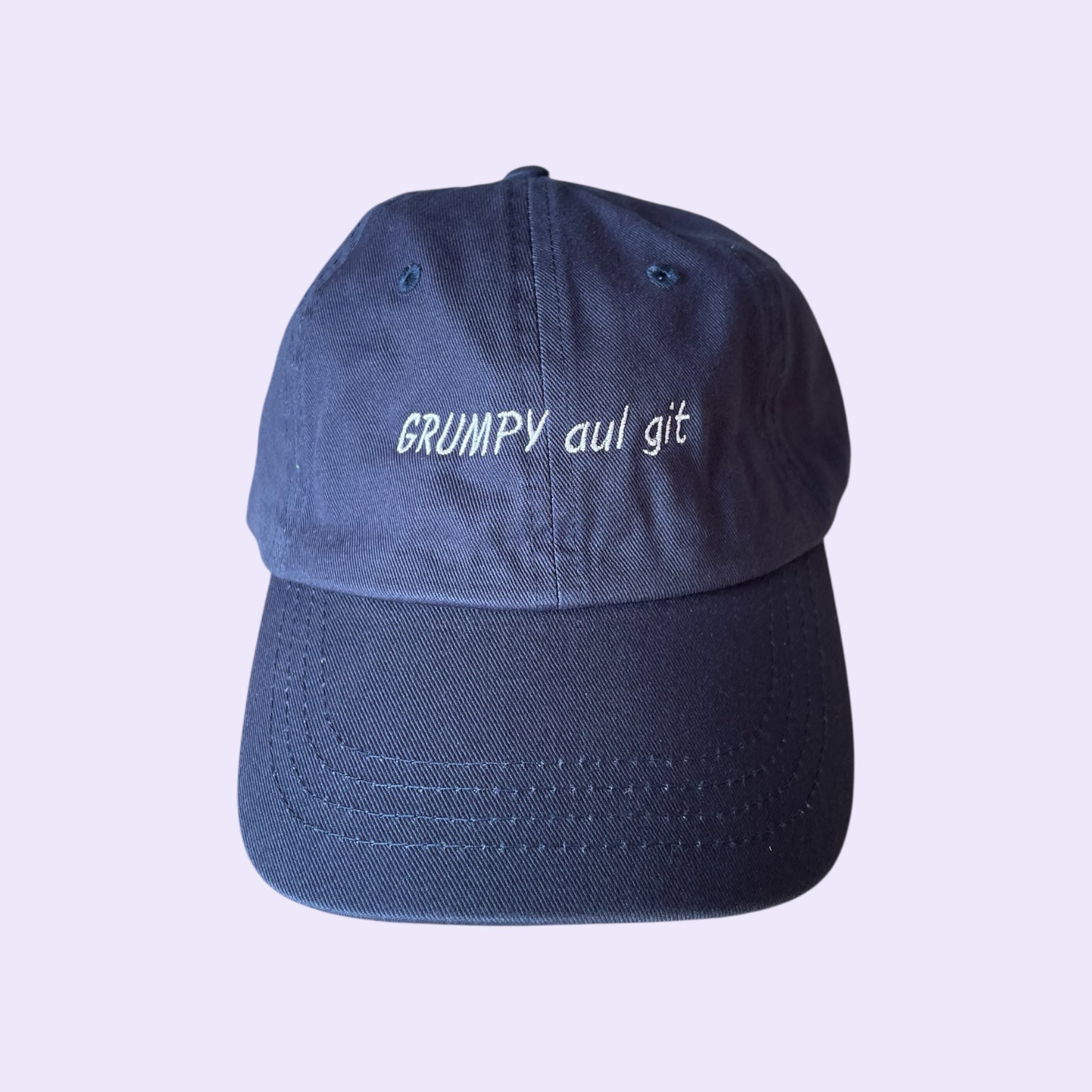‘GRUMPY aul git’ Low profile dad style cap
