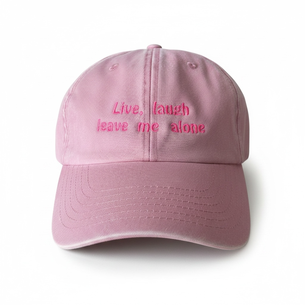 ‘Live Laugh Leave me alone’ Low profile vintage denim cap