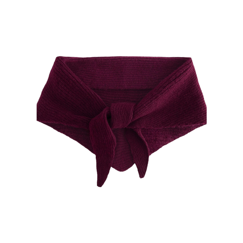 Personalised Knitted Triangle Scarf | Embroidered Initial