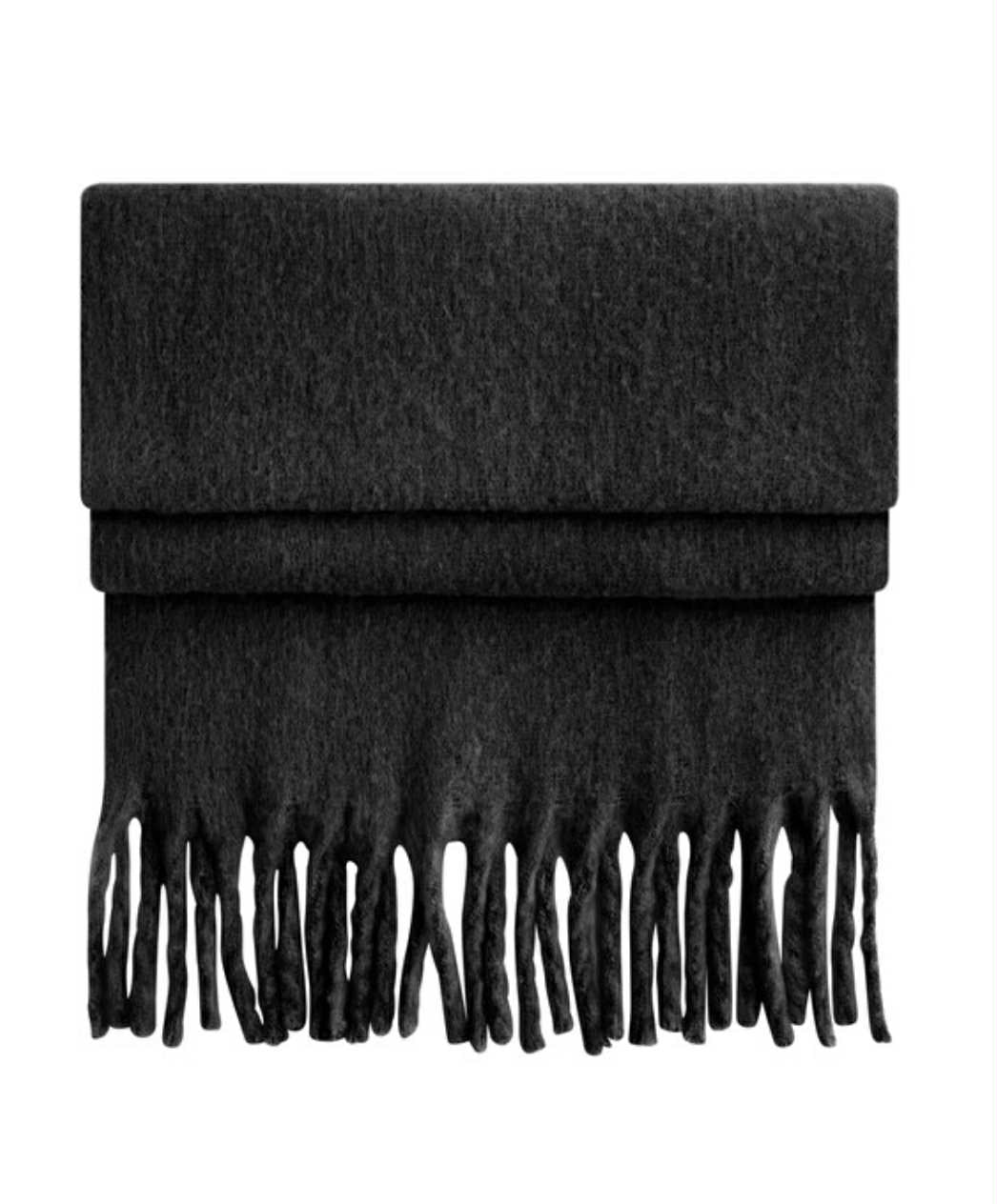 Fluffy Plain Oversized Scarf