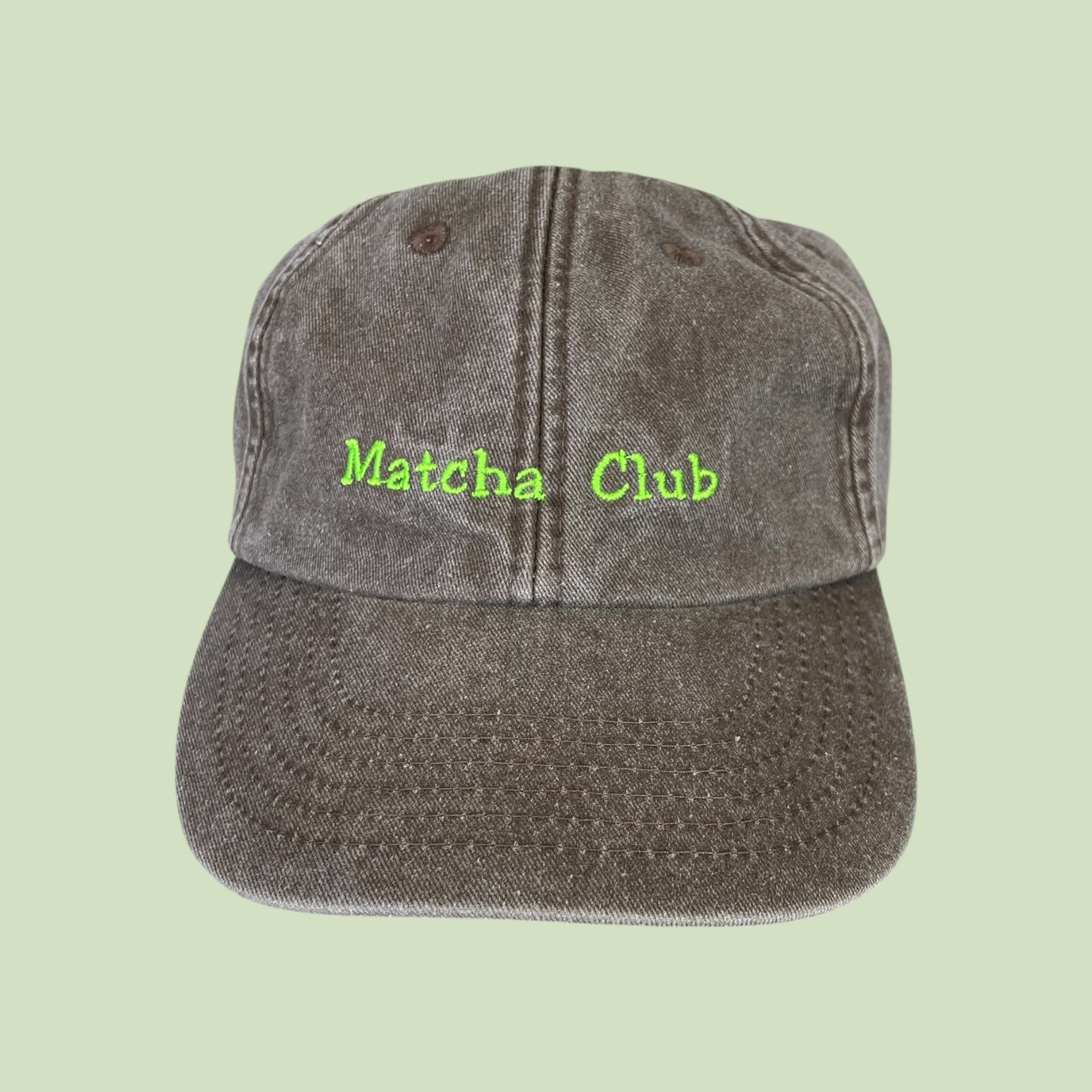 ‘Matcha Club’ Low profile vintage denim