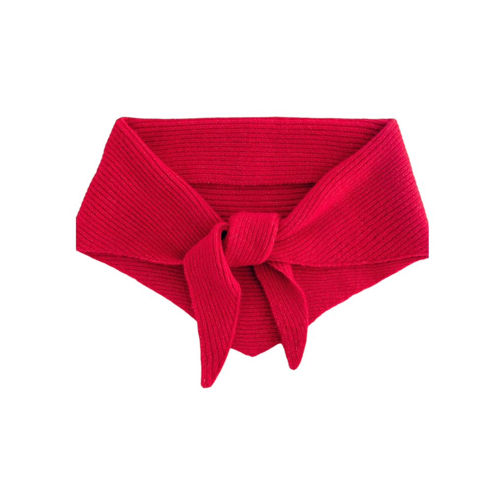 Personalised Knitted Triangle Scarf | Embroidered Initial