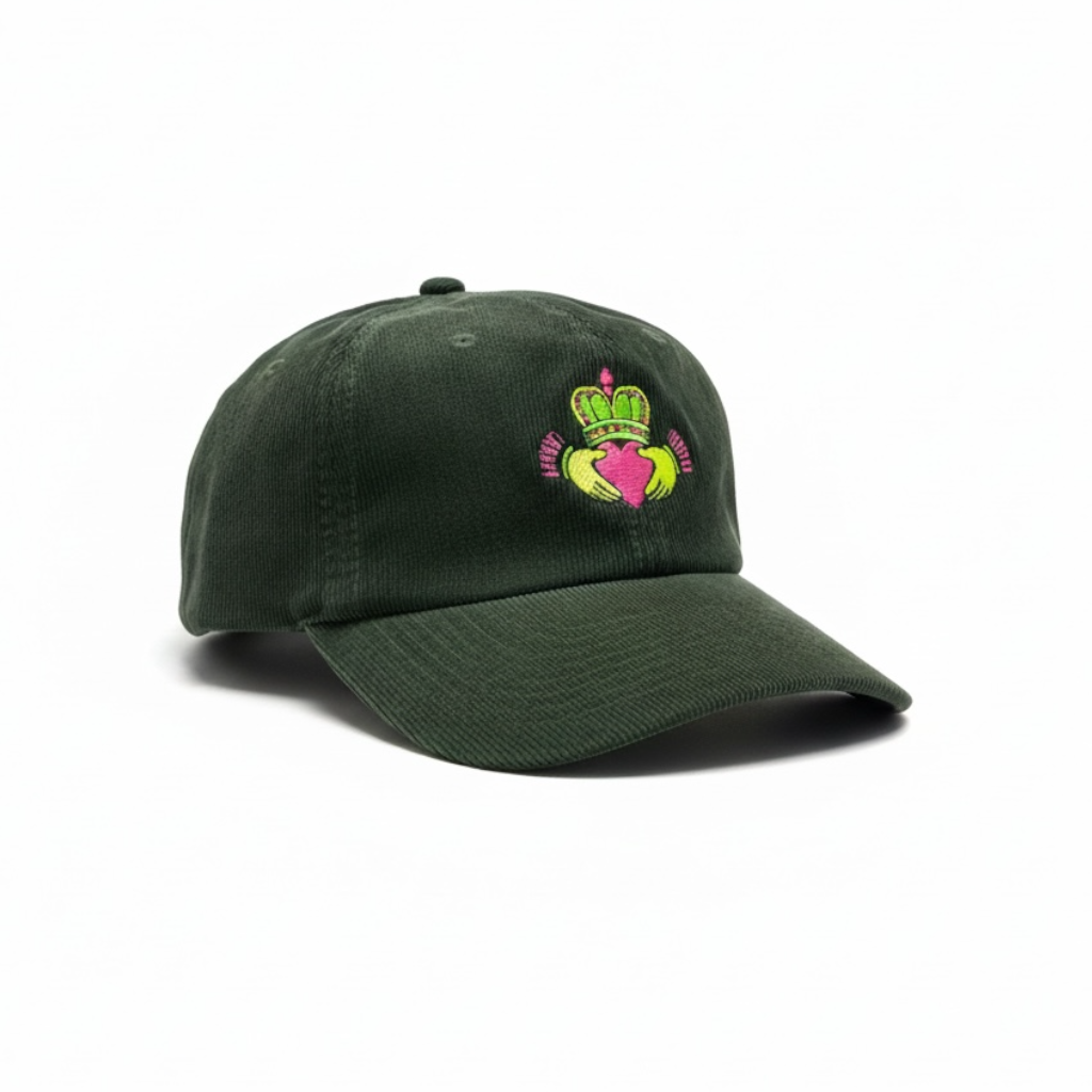 Adult- Cord ‘Neon Claddagh’ Cap