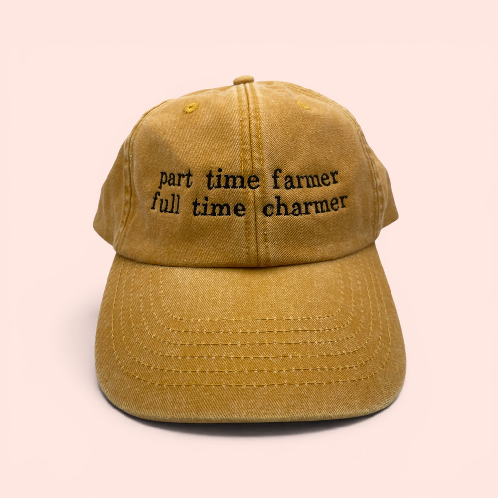 ‘full time farmer part time charmer’ Low profile vintage denim