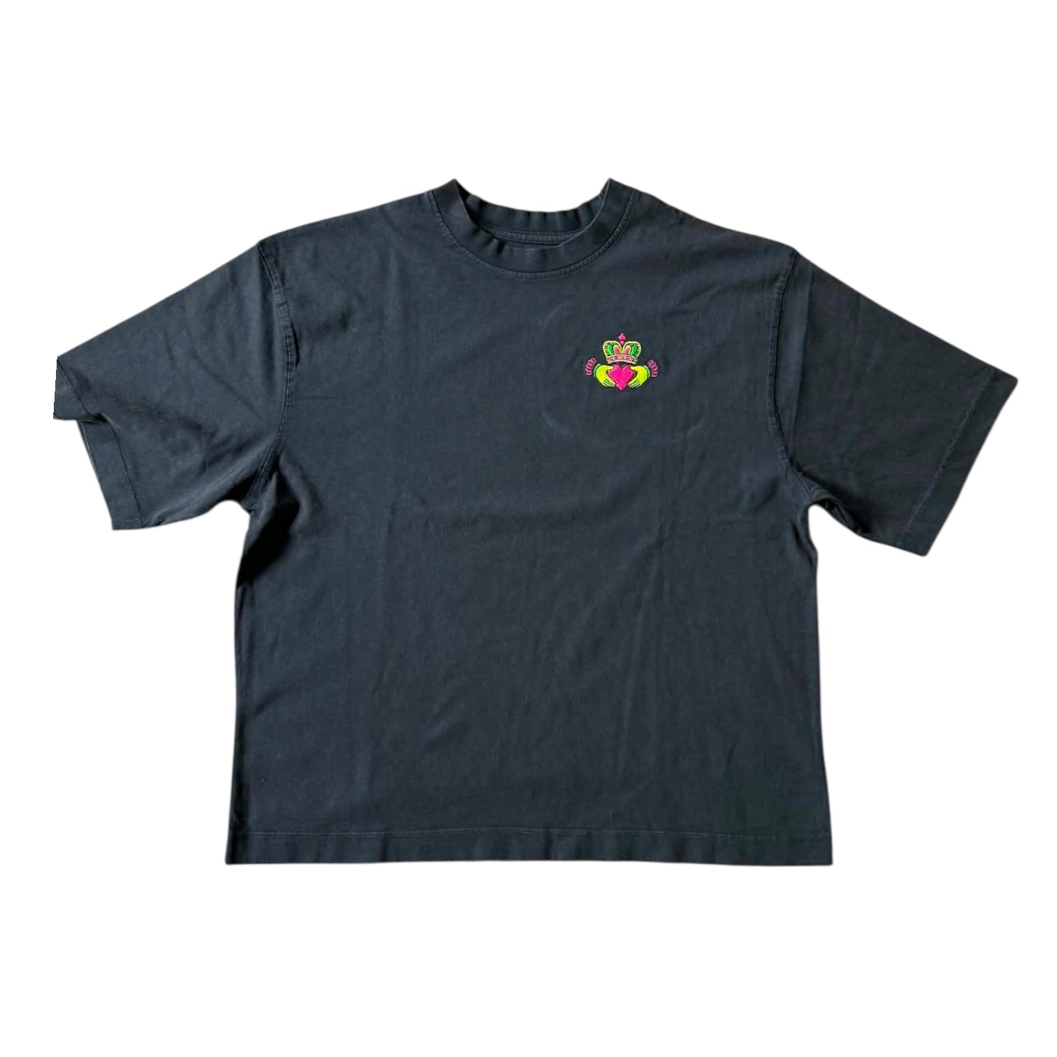 Neon Claddagh Boxy Cropped T-Shirt