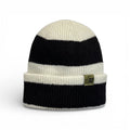 Colour Block Beanie  Black/Soft White