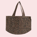 k Leopard Print Canvas Shopper Bag - Embroidered Personalised Initials