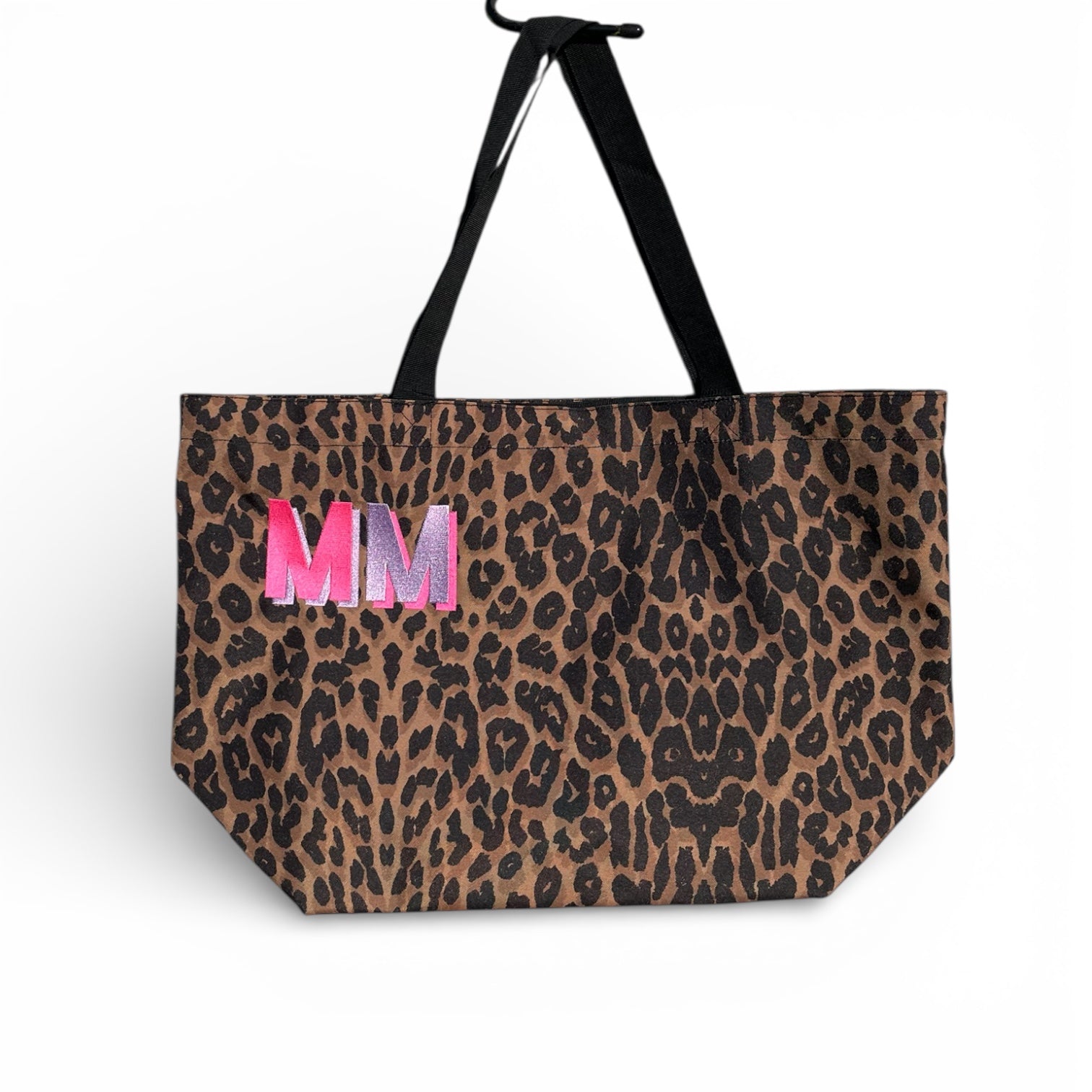 Leopard Print Carryall tote bag - Personalised Initals