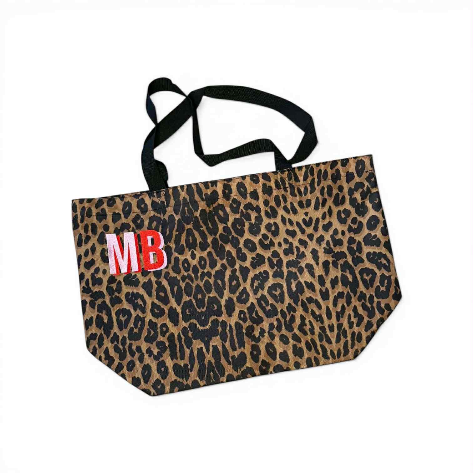 Leopard Print Carryall tote bag - Personalised Initals