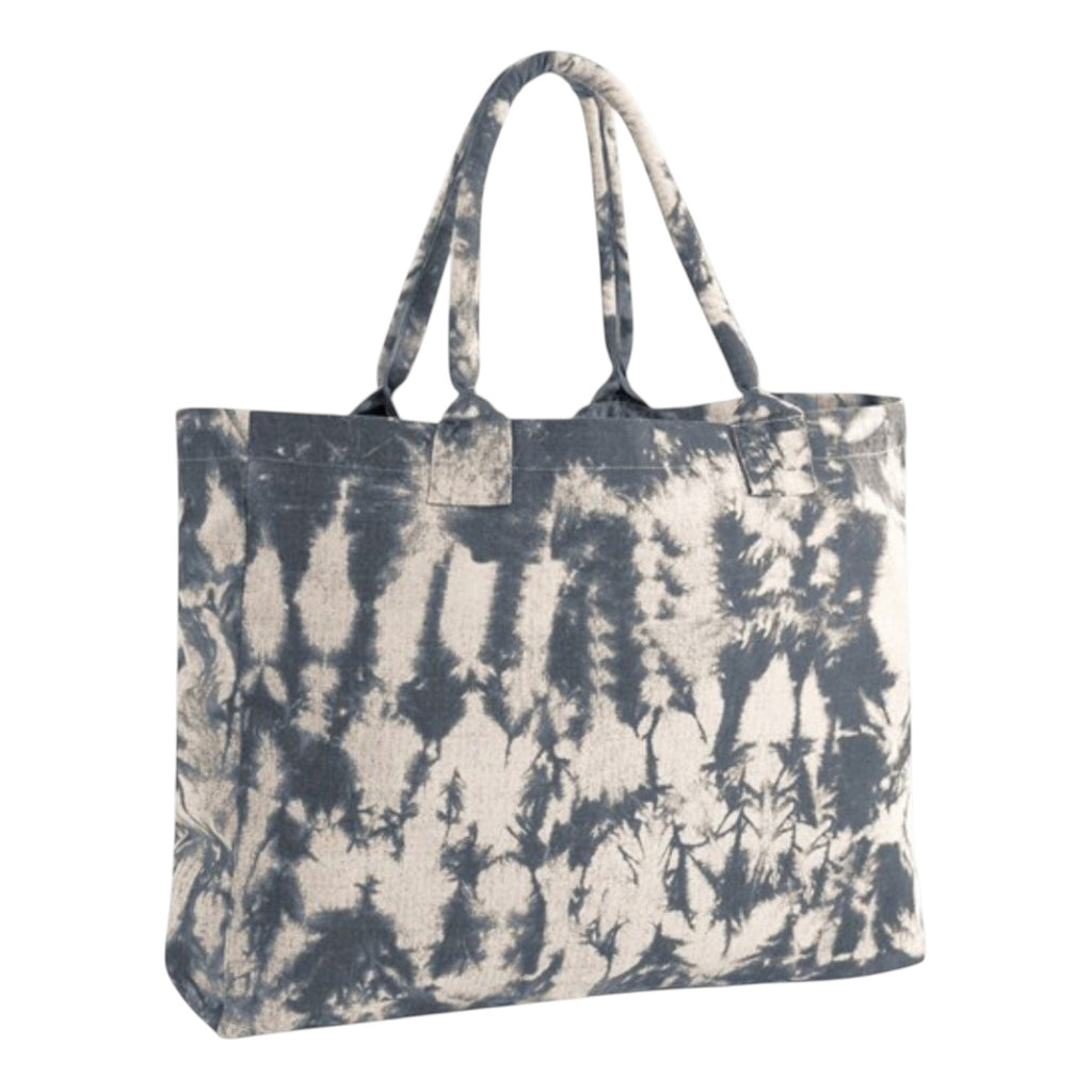 Tie-dye canvas tote bag Embroidered Lettering