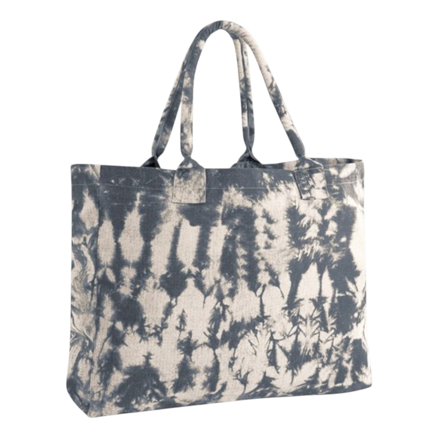 Tie-dye canvas tote bag Embroidered Lettering