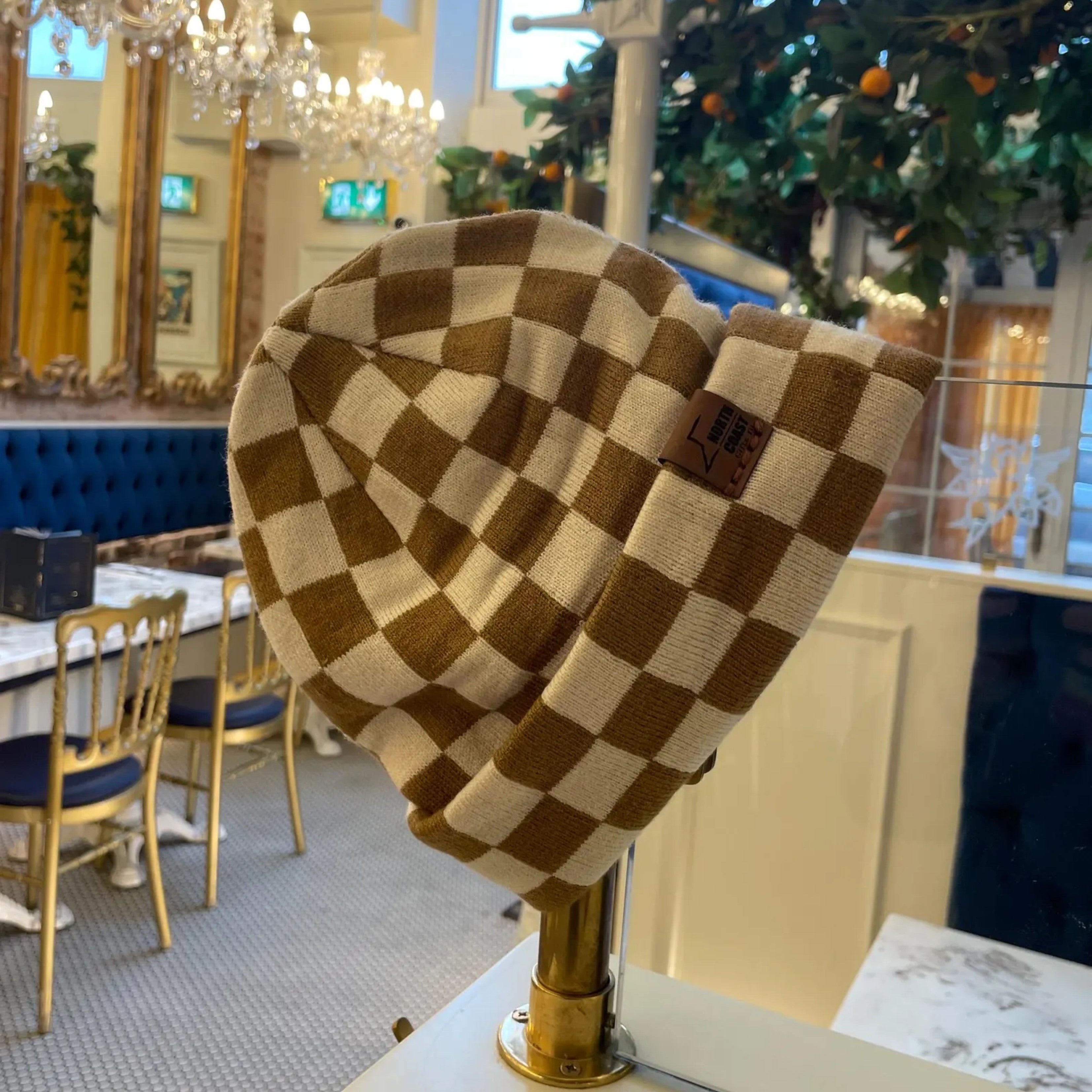 Checkered Beanie Hat by North Coast Gifts NI