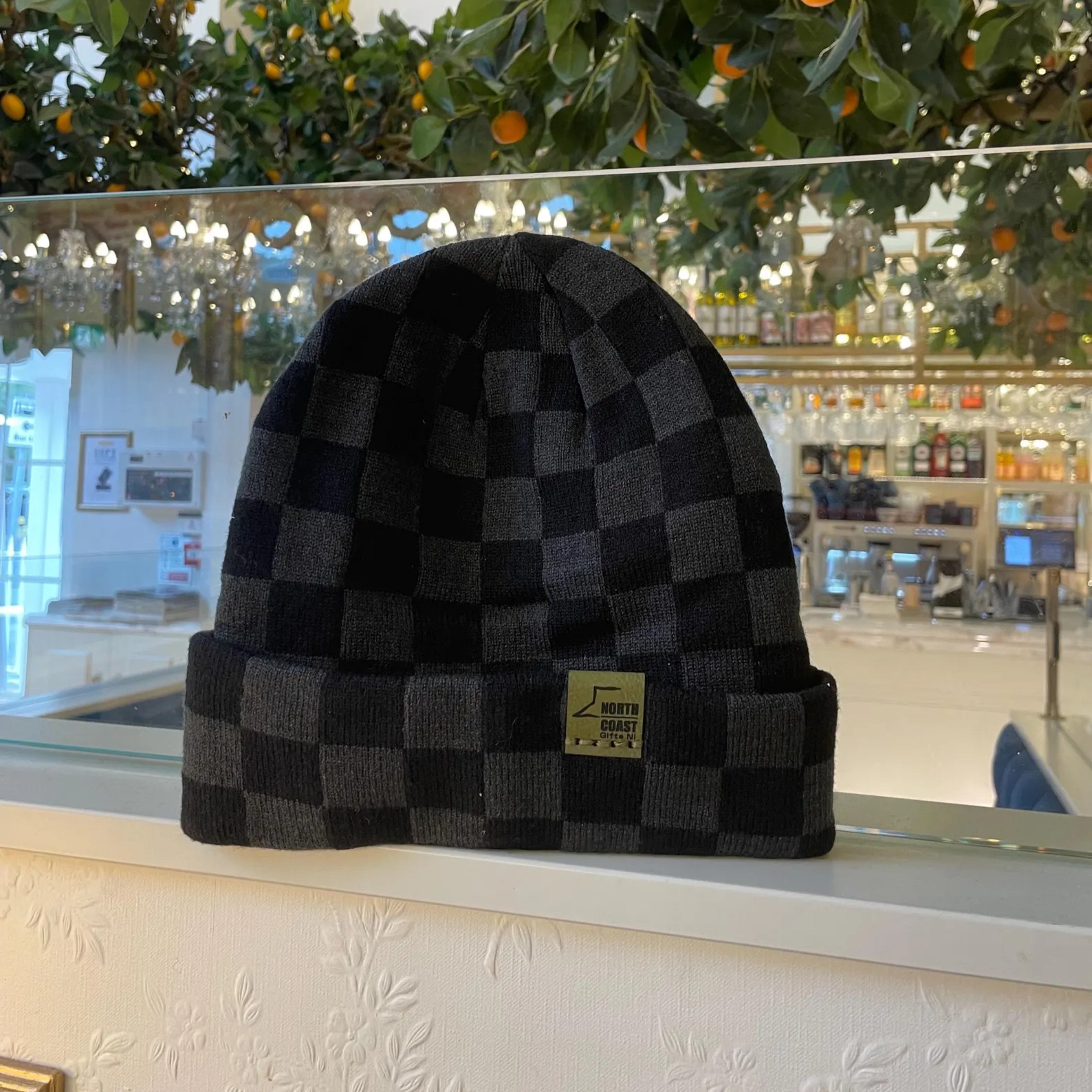 Checkered Beanie Hat by North Coast Gifts NI