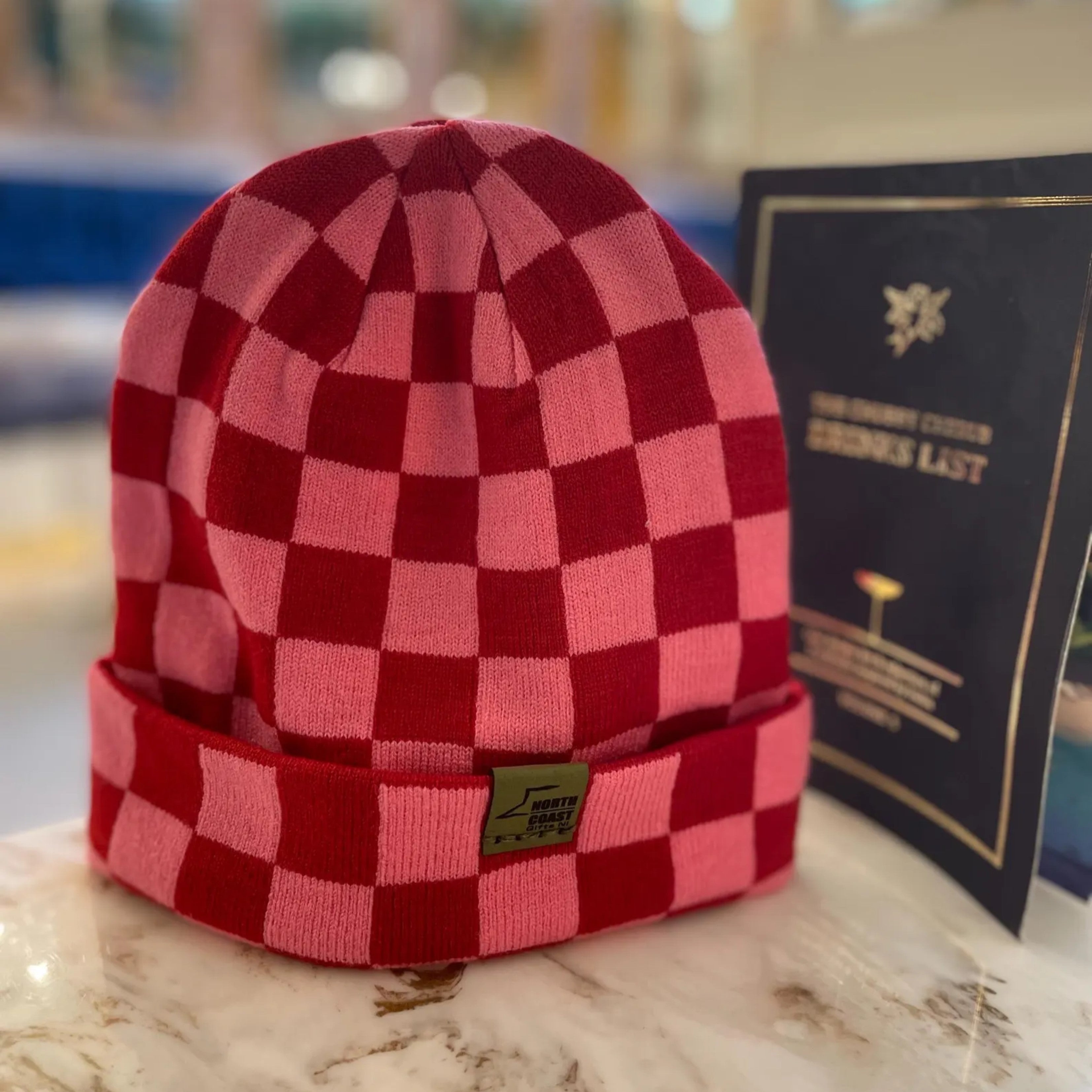 Checkered Beanie Hat by North Coast Gifts NI