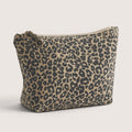 Leopard Print Embroidered Personalised Zip Up Pouch