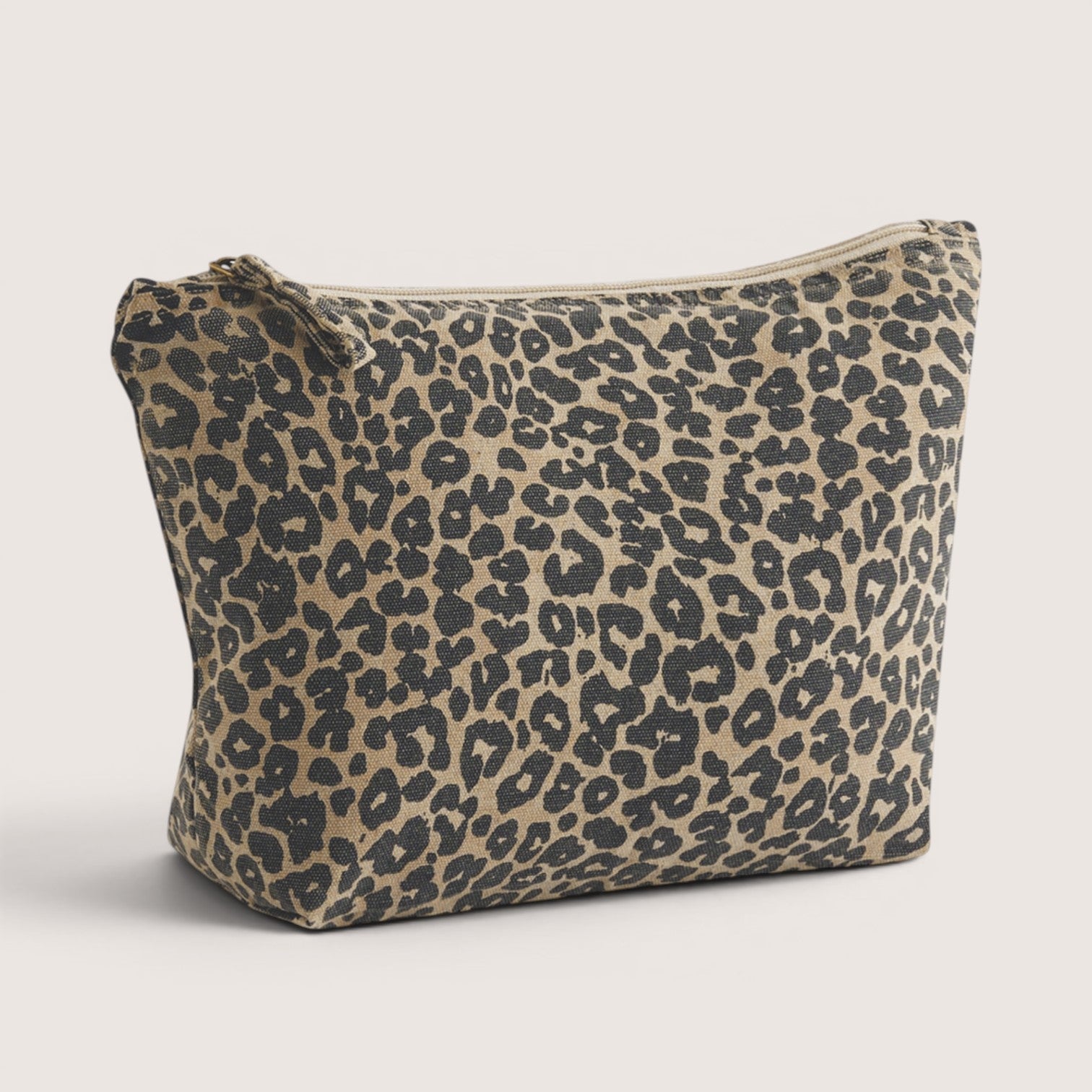 Leopard Print Embroidered Personalised Zip Up Pouch