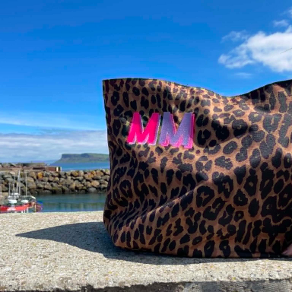k Leopard Print Canvas Shopper - Personalised Initials