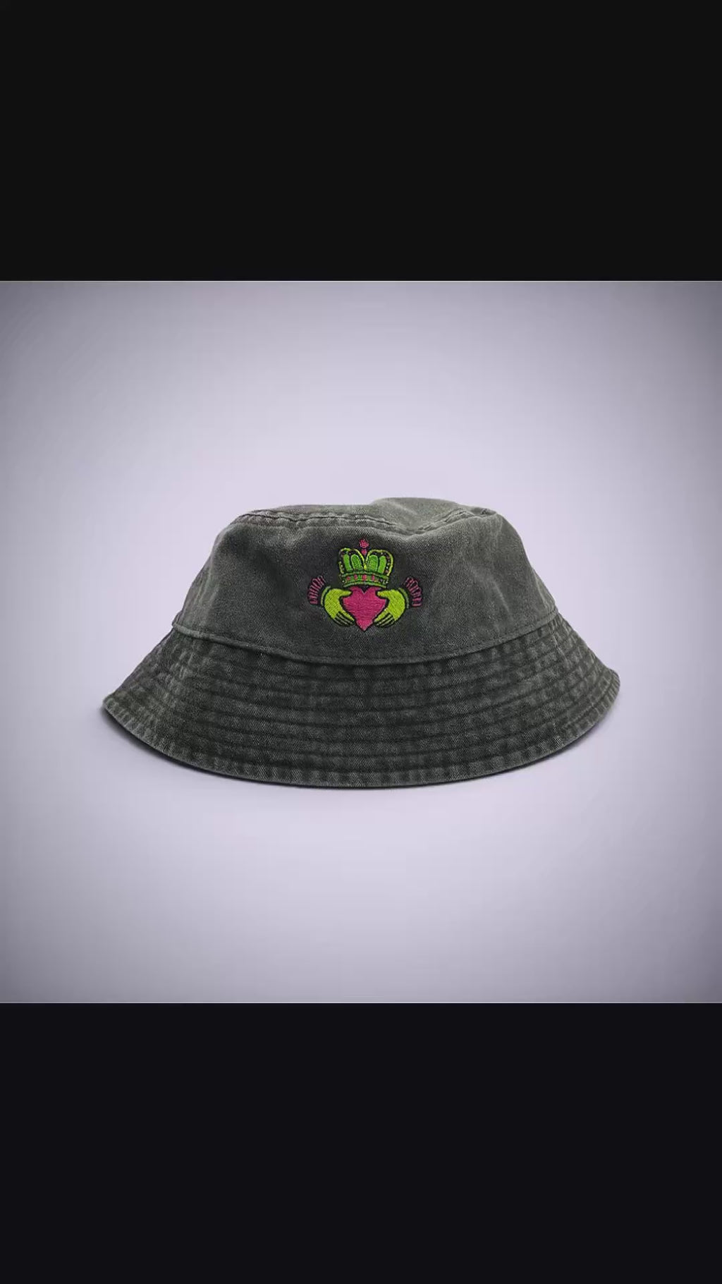 Bucket Hat - Neon Claddagh