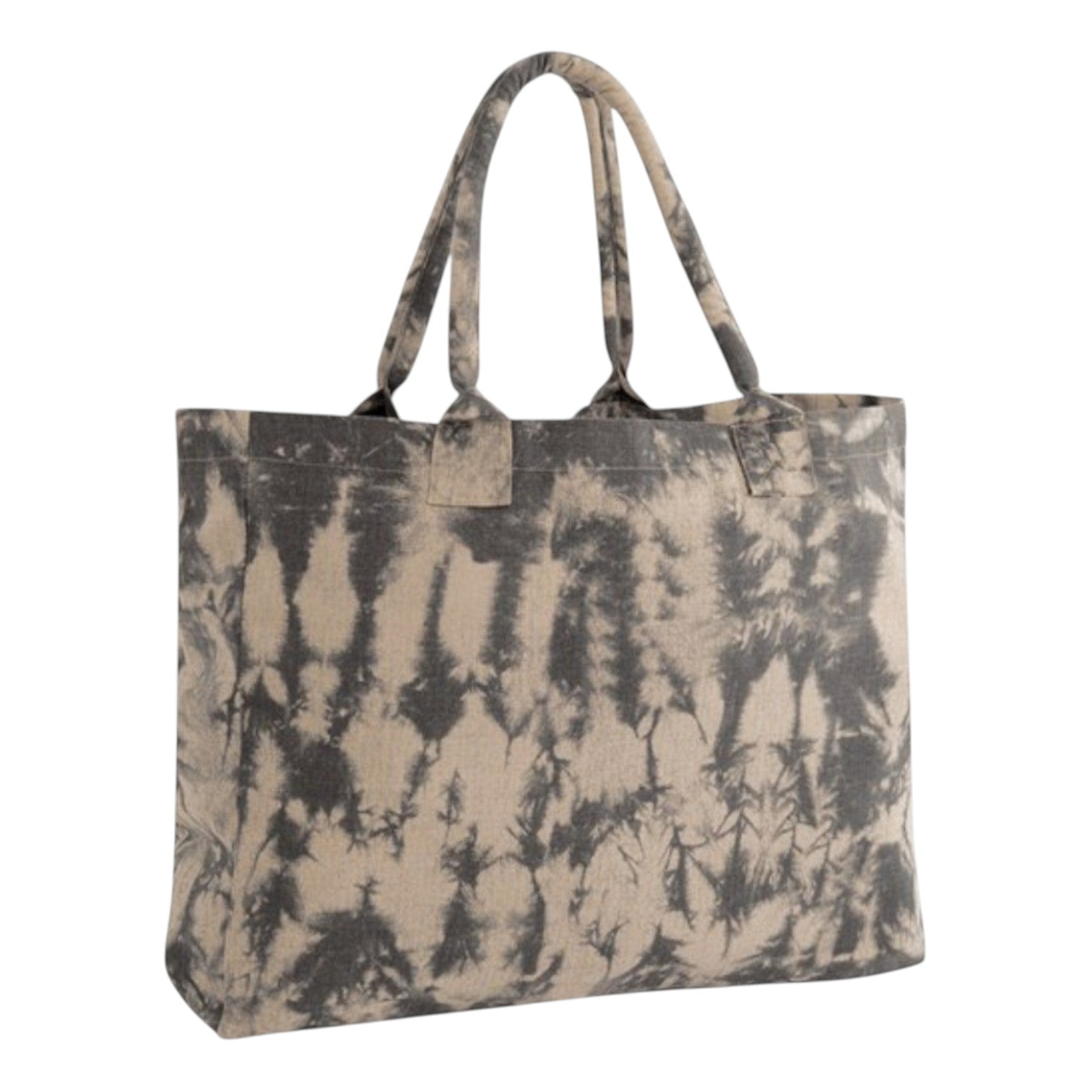 Tie-dye canvas tote bag Embroidered Lettering